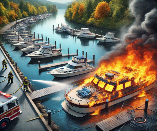 boat fire alton marina illinois 2016 fishing